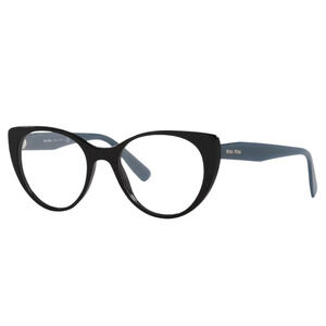 NWT Miu Miu MU06TV-07O1O1 Blue Cat-Eye 50mm Glasses